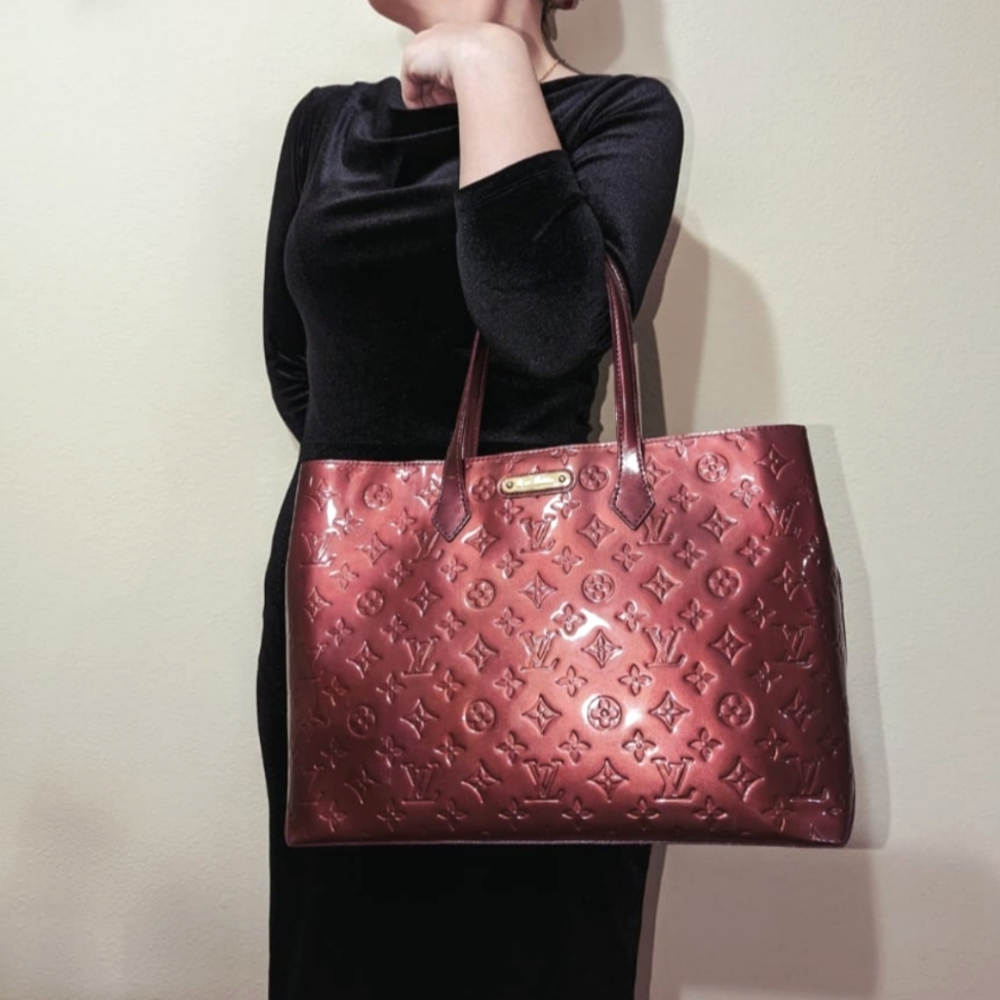 ✨️💎Authentic Louis Vuitton Wilshire MM monogram Vernis - Picture 3 of 16